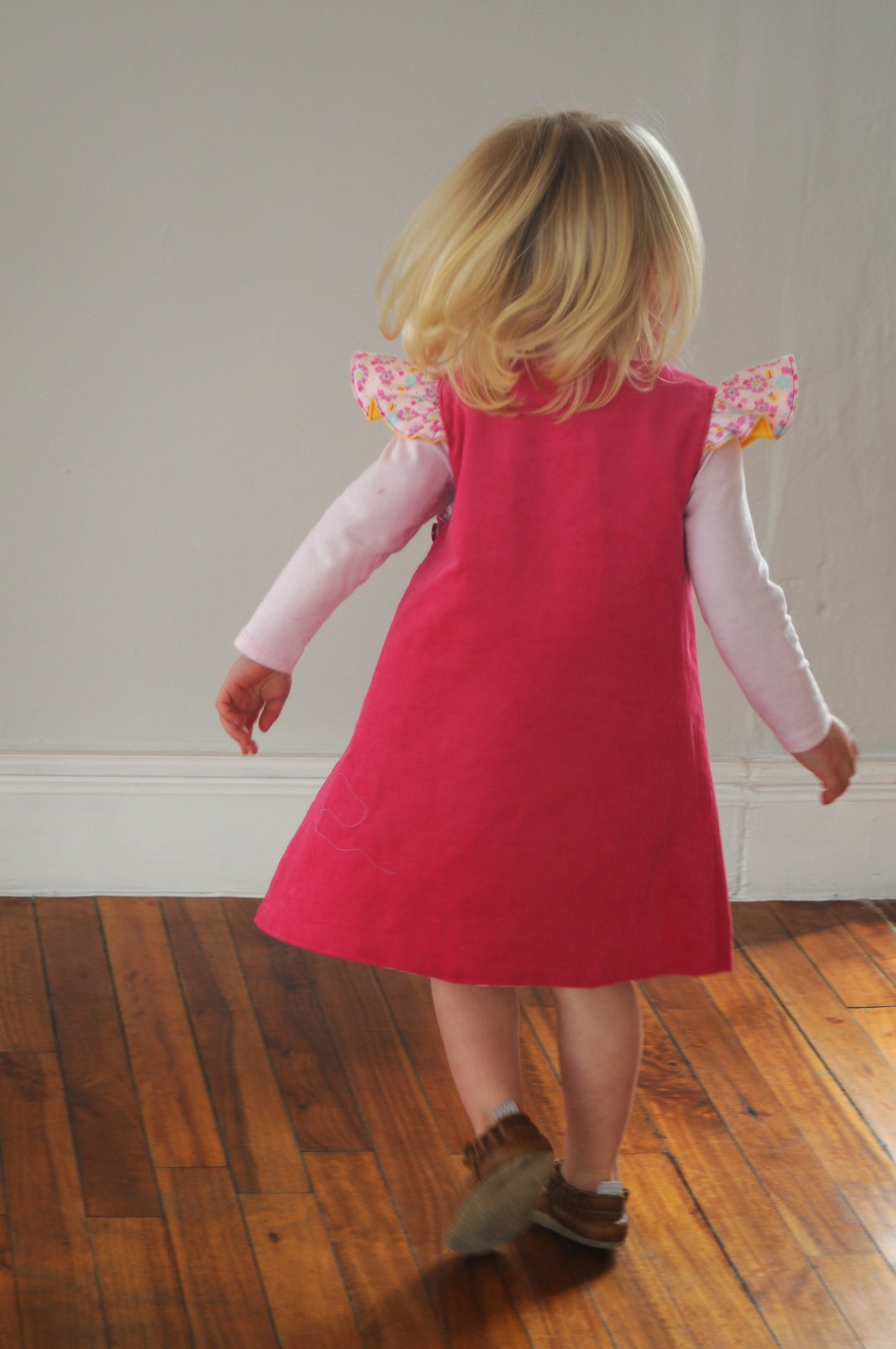 Fun-Frilled Wrap dress in Pink