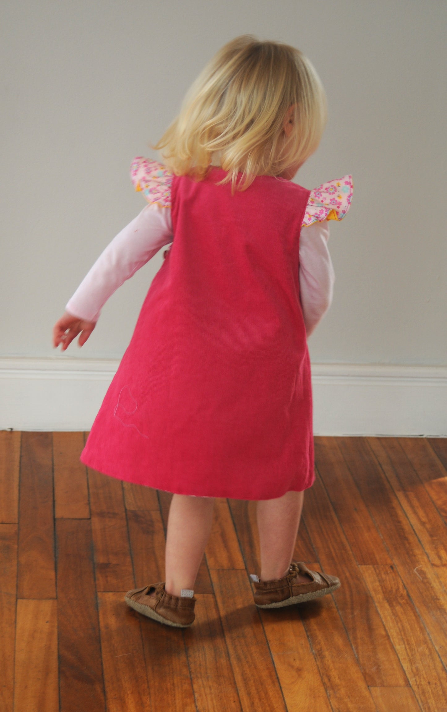 Fun-Frilled Wrap dress in Pink