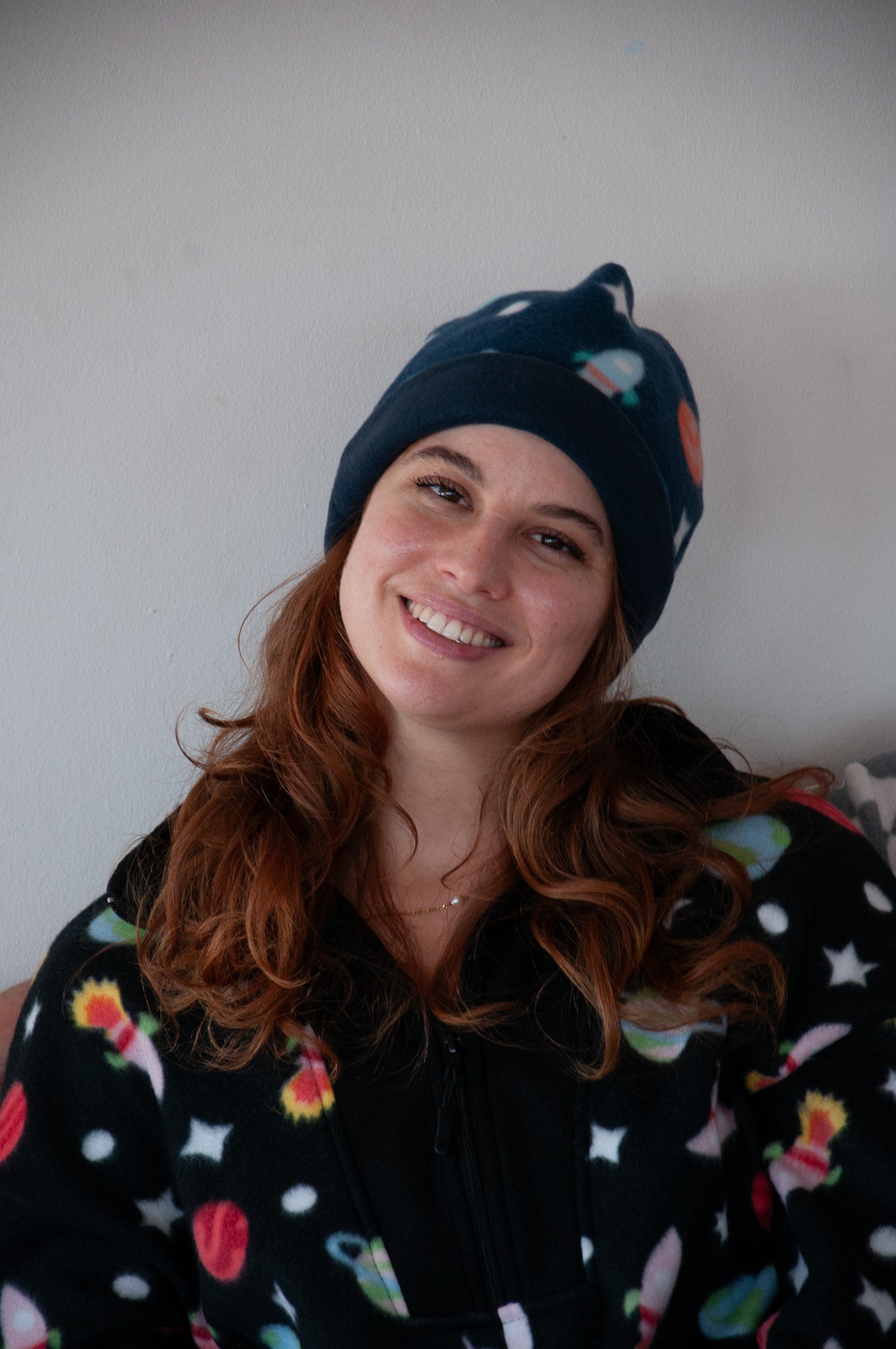 Navy Space Themed Beanie