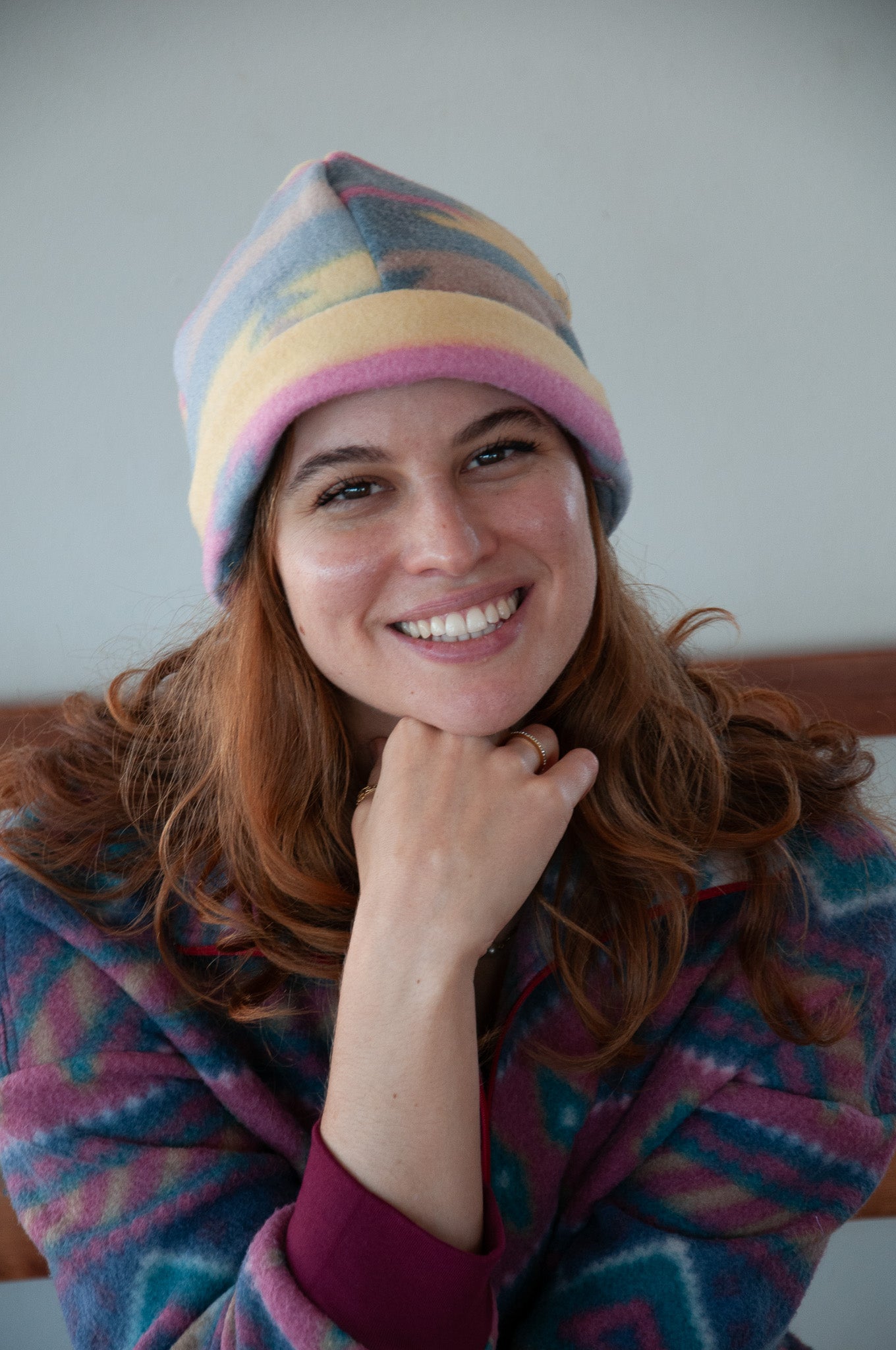 Native Pattern themed Polar Fleece Beanie