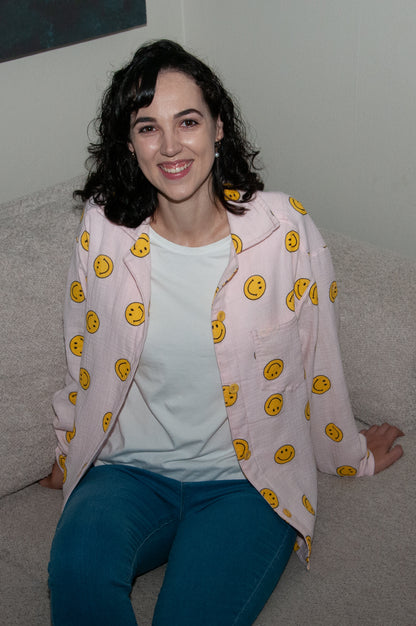 Smiley Face Collar Shirt