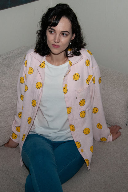 Smiley Face Collar Shirt