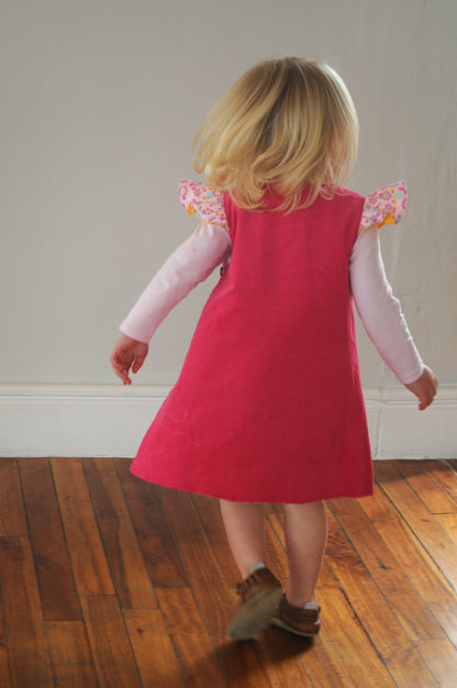 Fun-Frilled Wrap dress in Pink