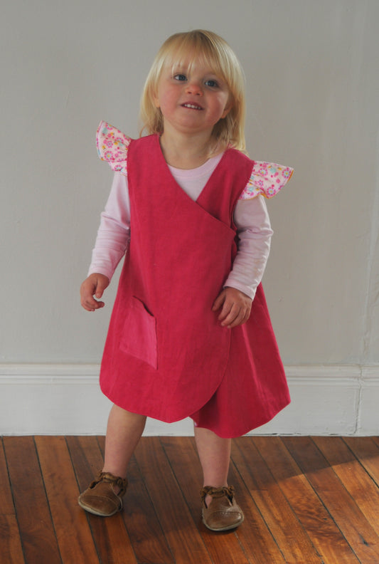 Fun-Frilled Wrap dress in Pink