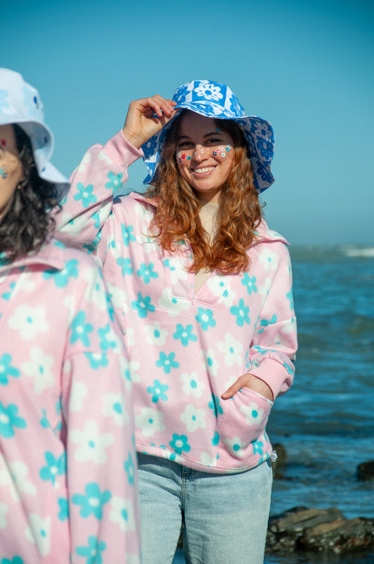 Pink Polar Fleece Florals