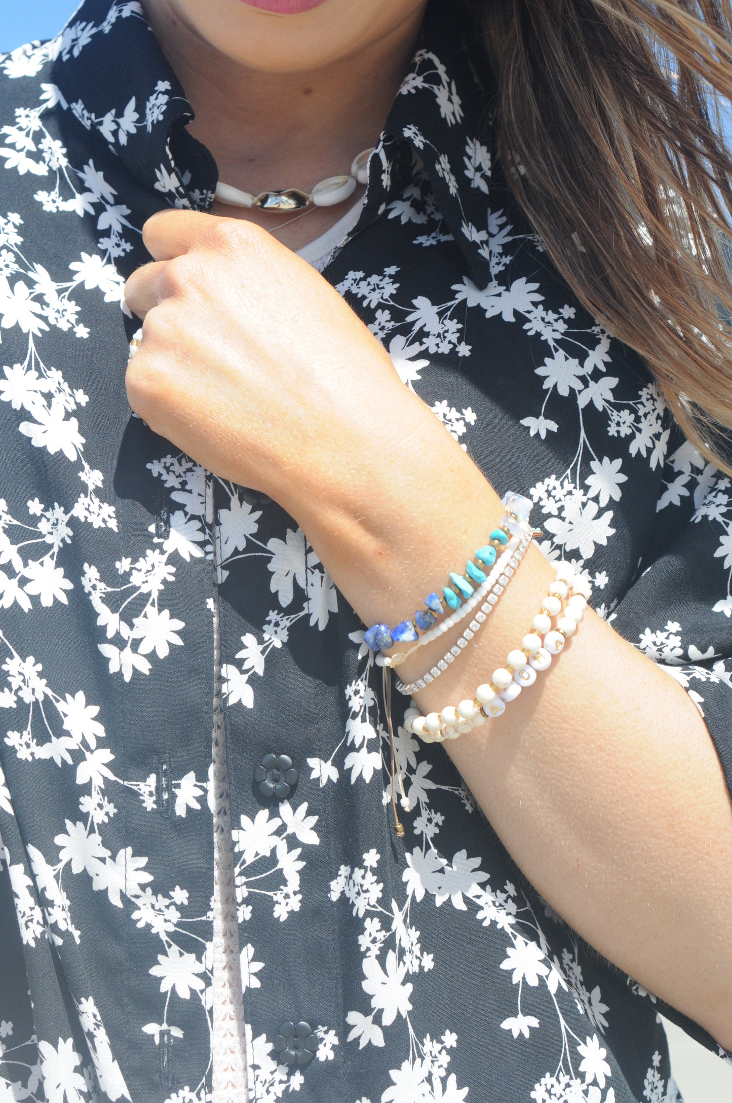 Beachy Ladies Collar Shirt - Floral