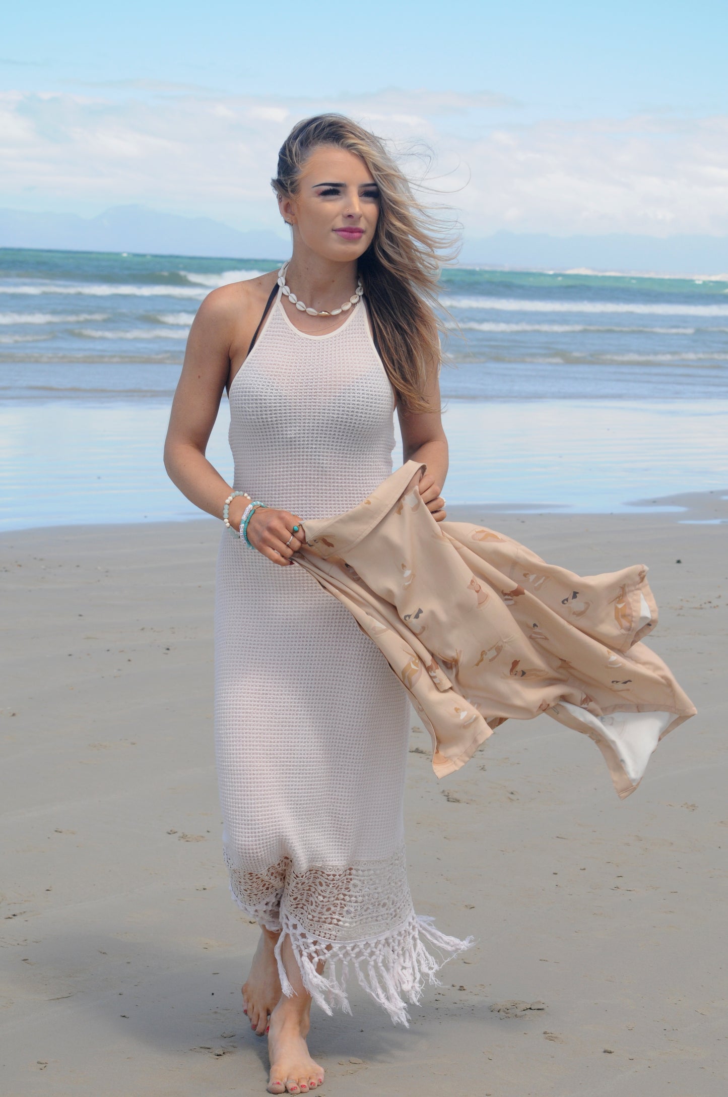 Beachy Ladies Collar Shirt - Light Brown