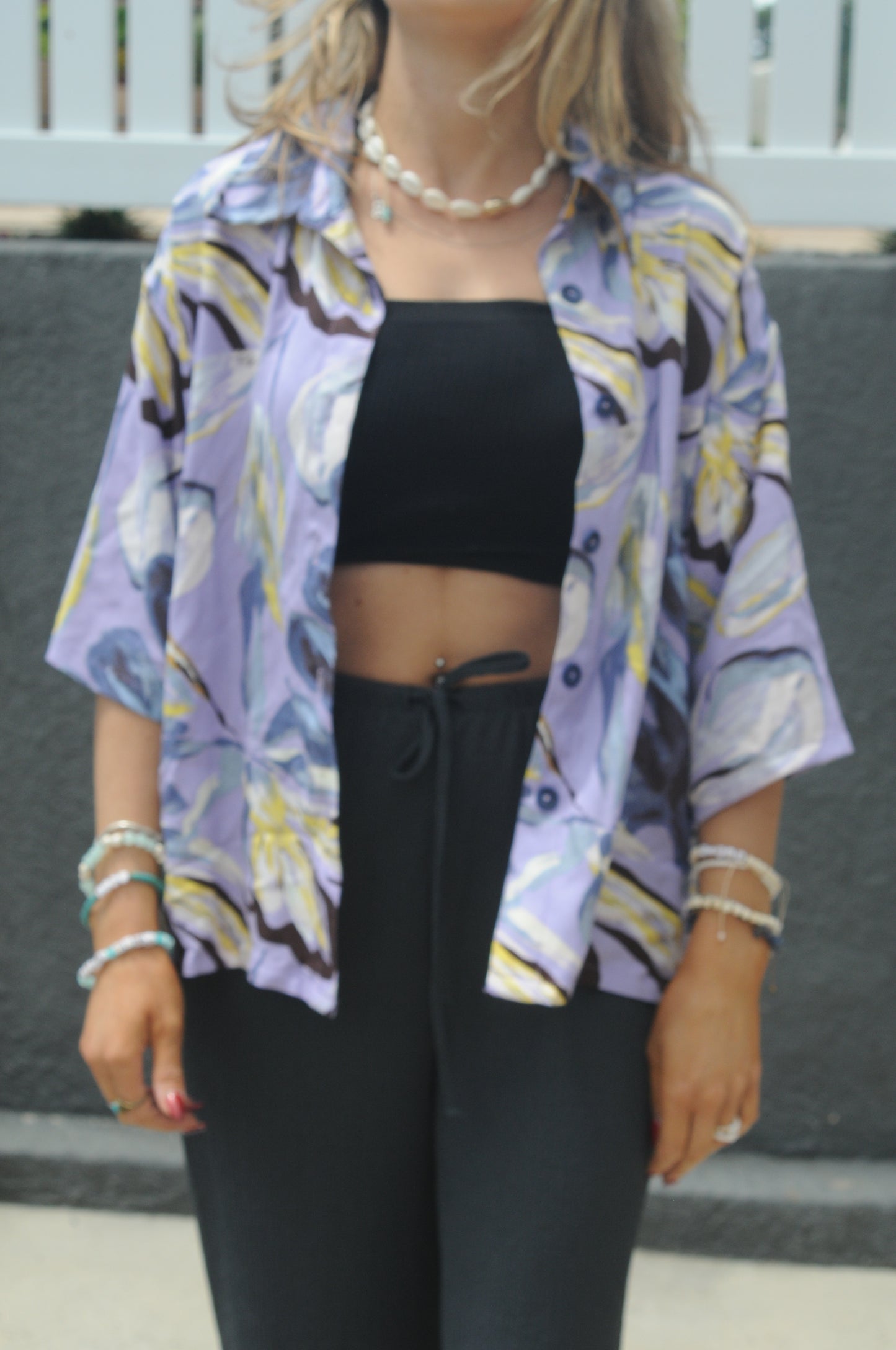 Beachy Ladies Collar Shirt - Purple