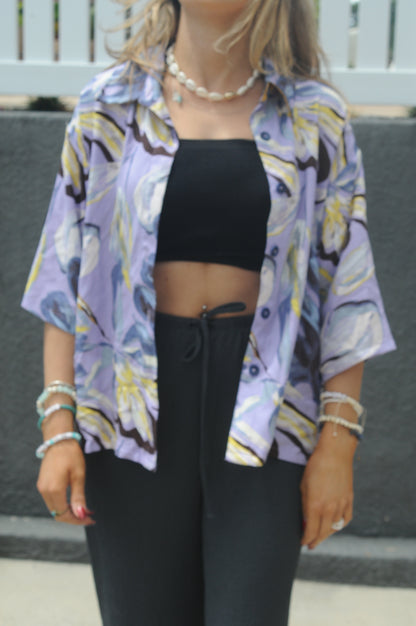 Beachy Ladies Collar Shirt - Purple