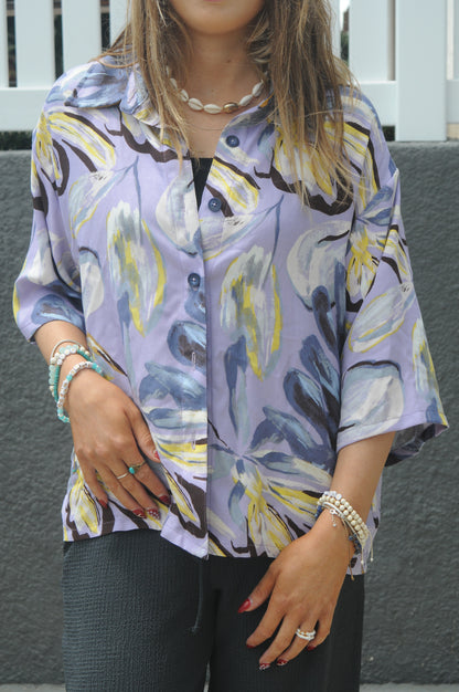 Beachy Ladies Collar Shirt - Purple