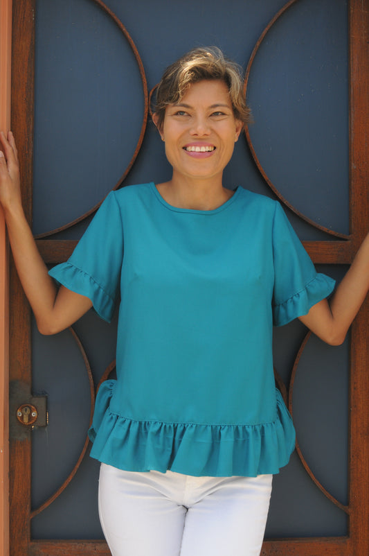 "Die Juffrou Toppie" -  Turquoise