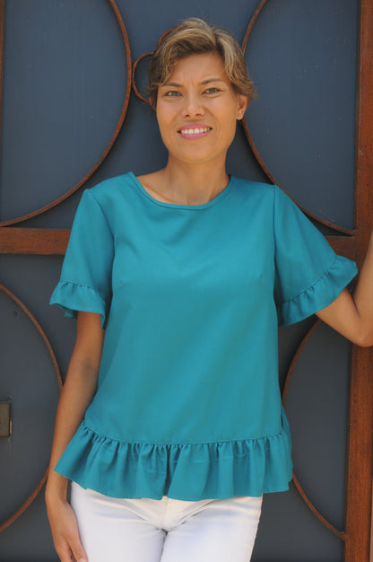 "Die Juffrou Toppie" -  Turquoise