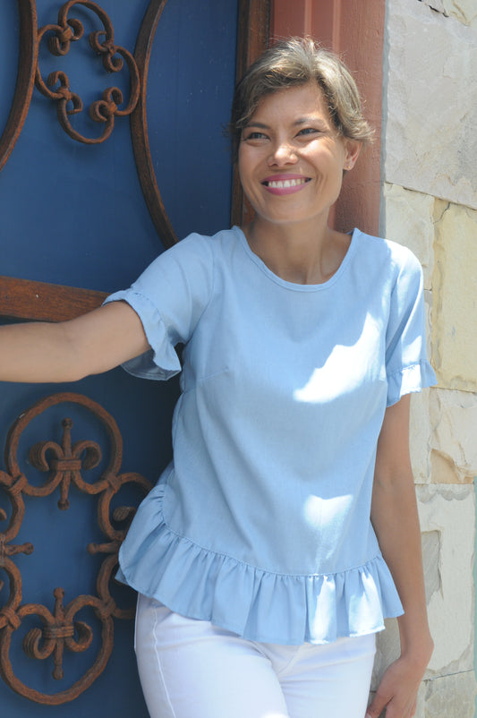 "Die Juffrou Toppie" -  Light Blue