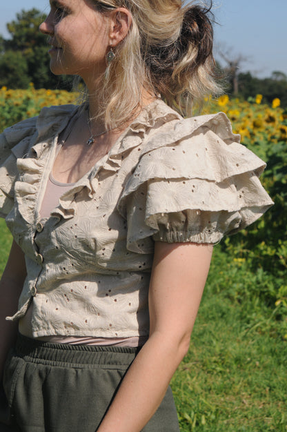 Layered Frilled Blouse