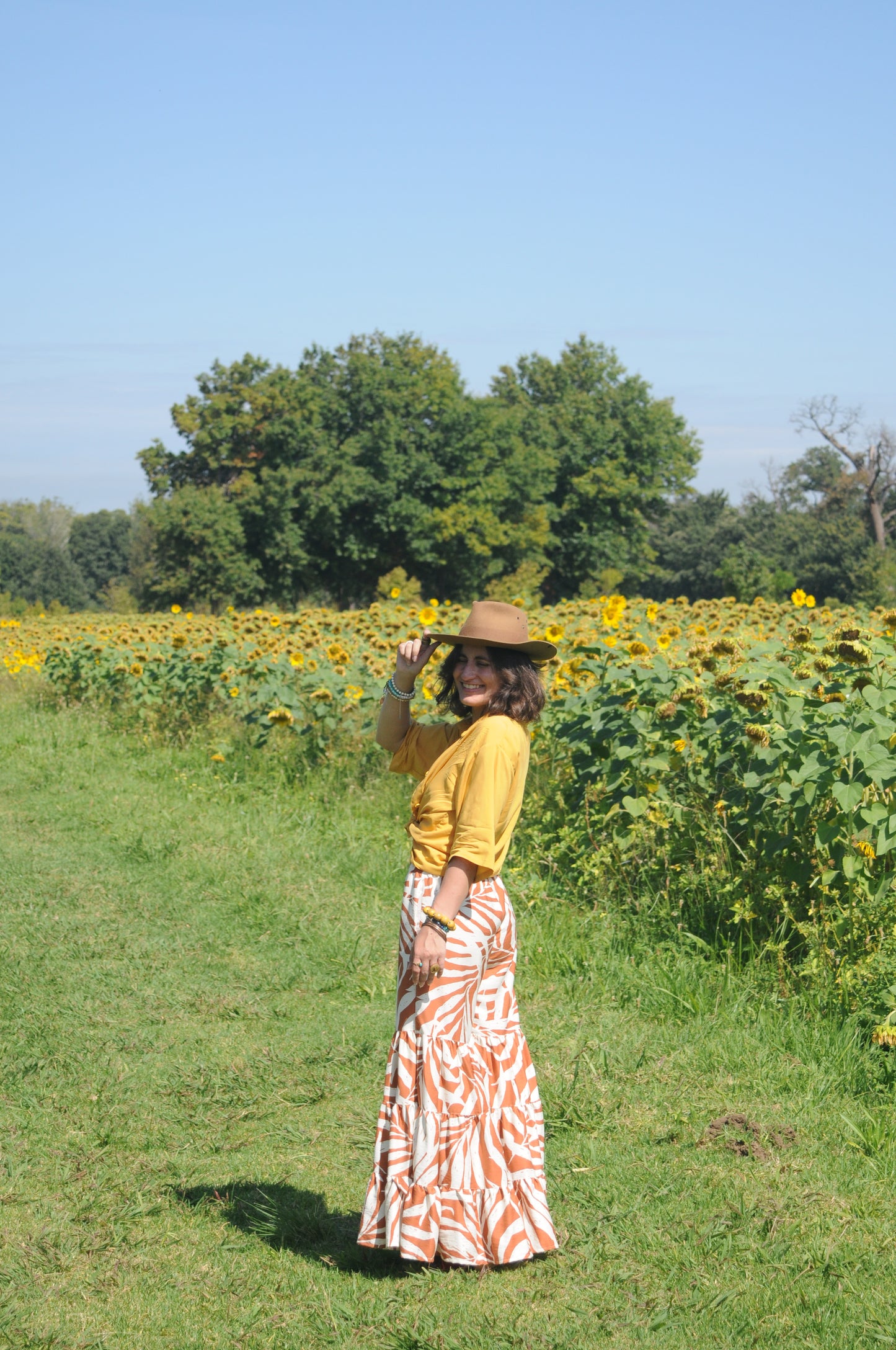 Bohemian Pants: Twill Leaves