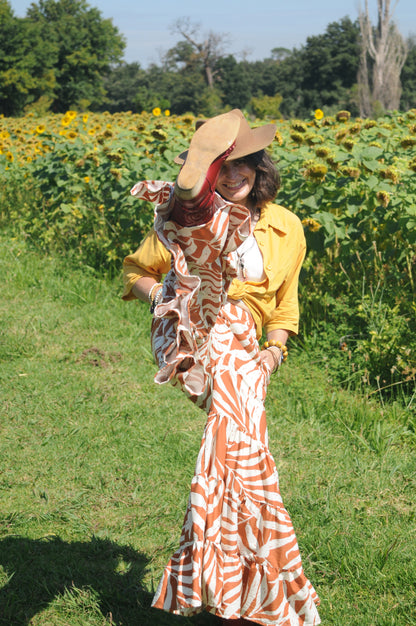 Bohemian Pants: Twill Leaves