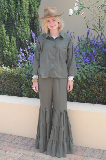 Olive Dreams - Quarter Sleeve Shirt