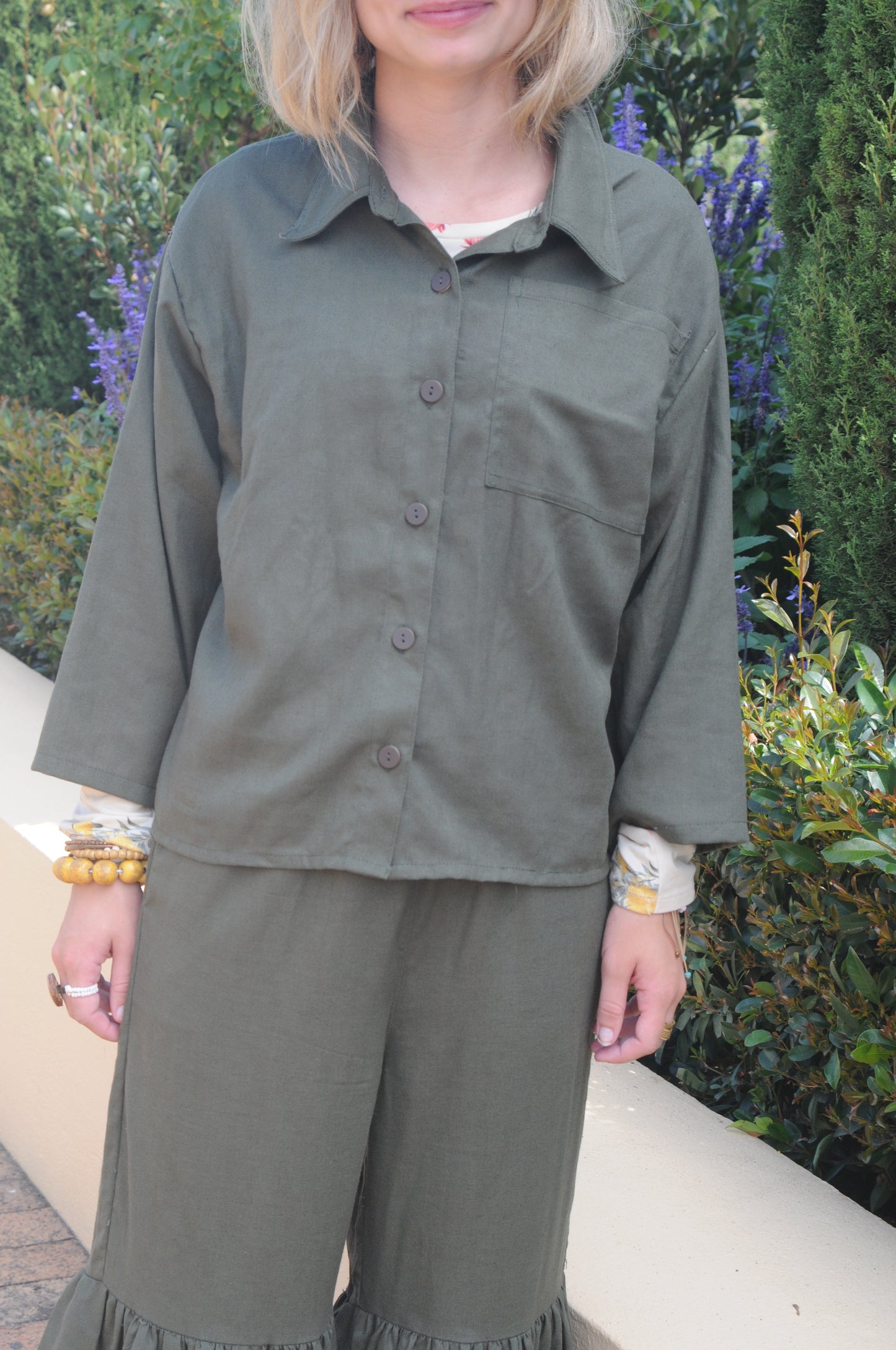 Olive Dreams - Quarter Sleeve Shirt