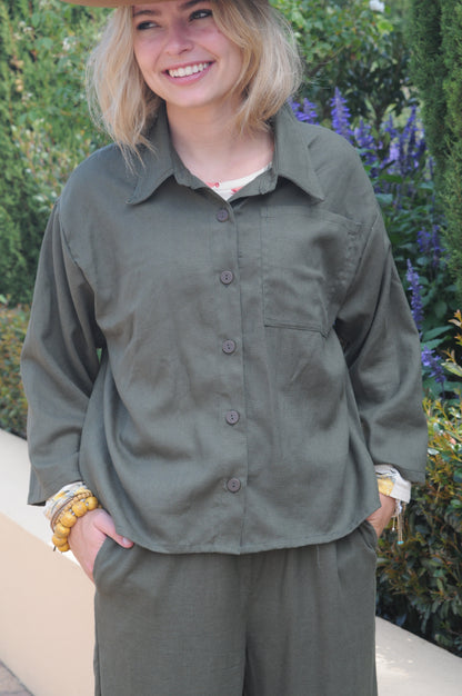 Olive Dreams - Quarter Sleeve Shirt