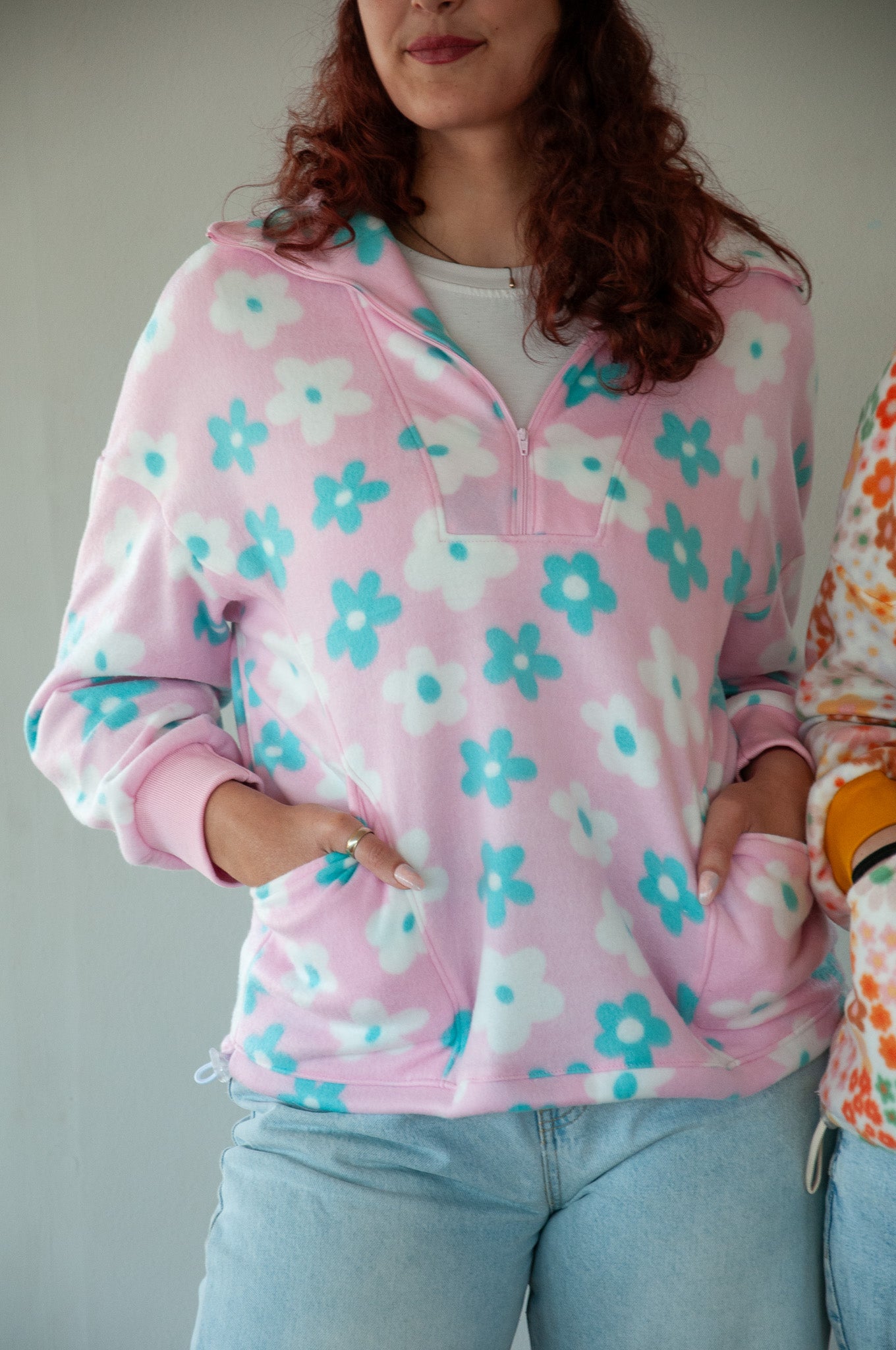 Pink Polar Fleece Florals