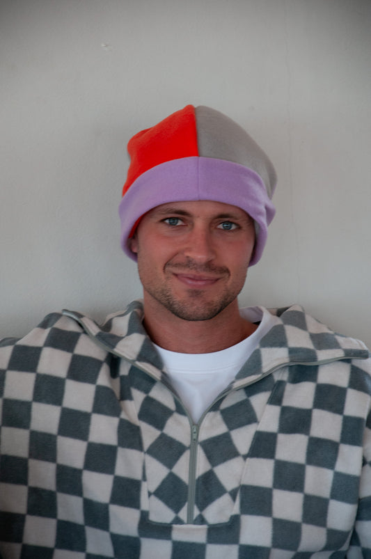 Multi-Coloured Fleece Beanie