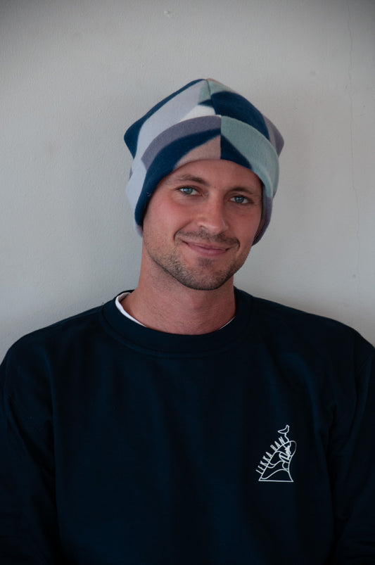 Geometric Fleece Beanie
