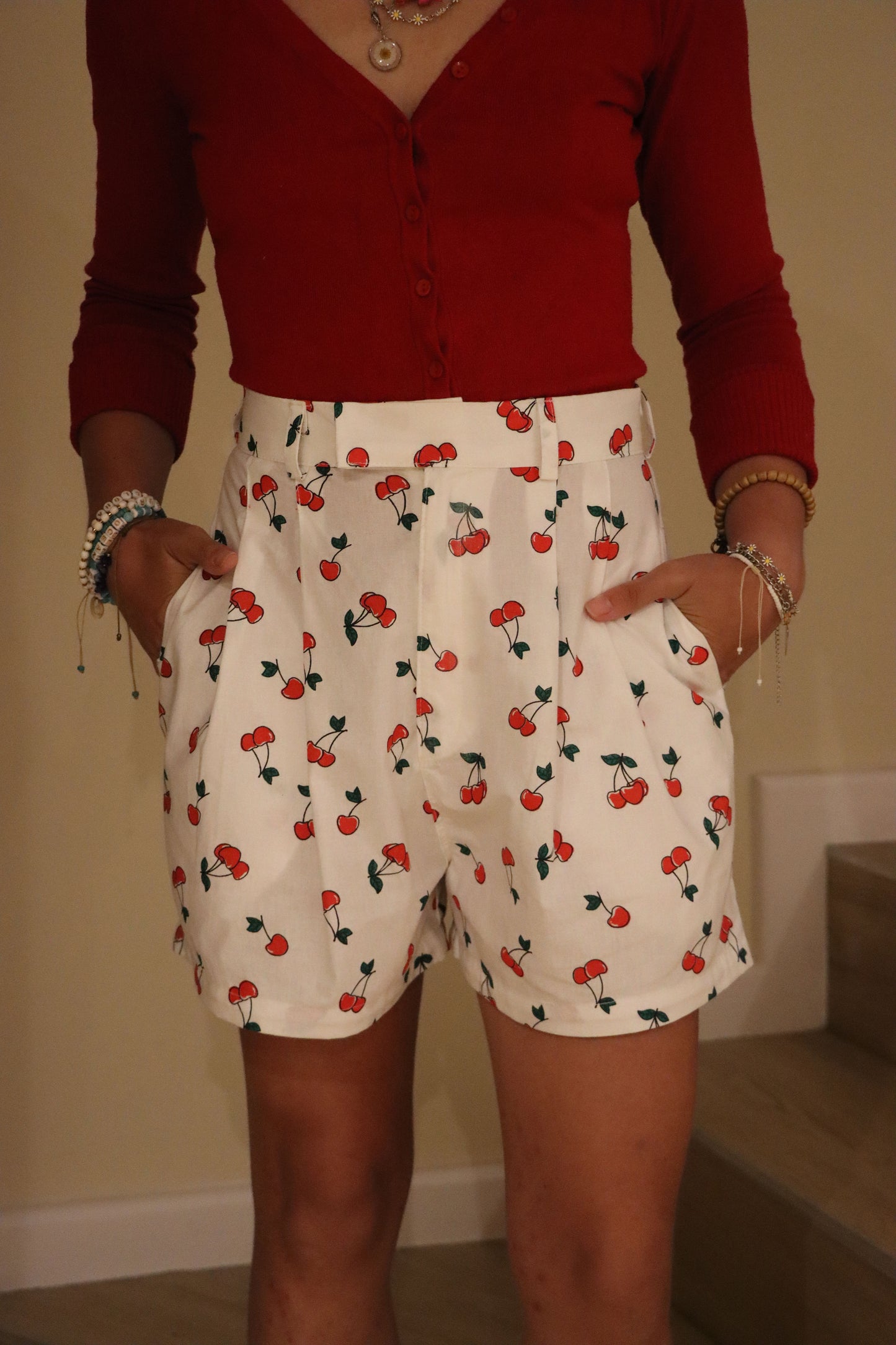 Pleated shorts - Cherries🍒