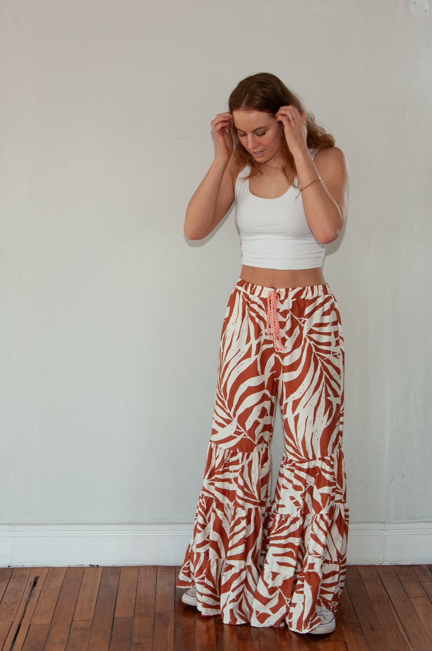 Bohemian Pants: Twill Leaves