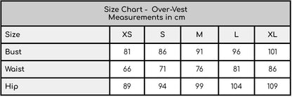 Wildflower Over-vest (black and white)